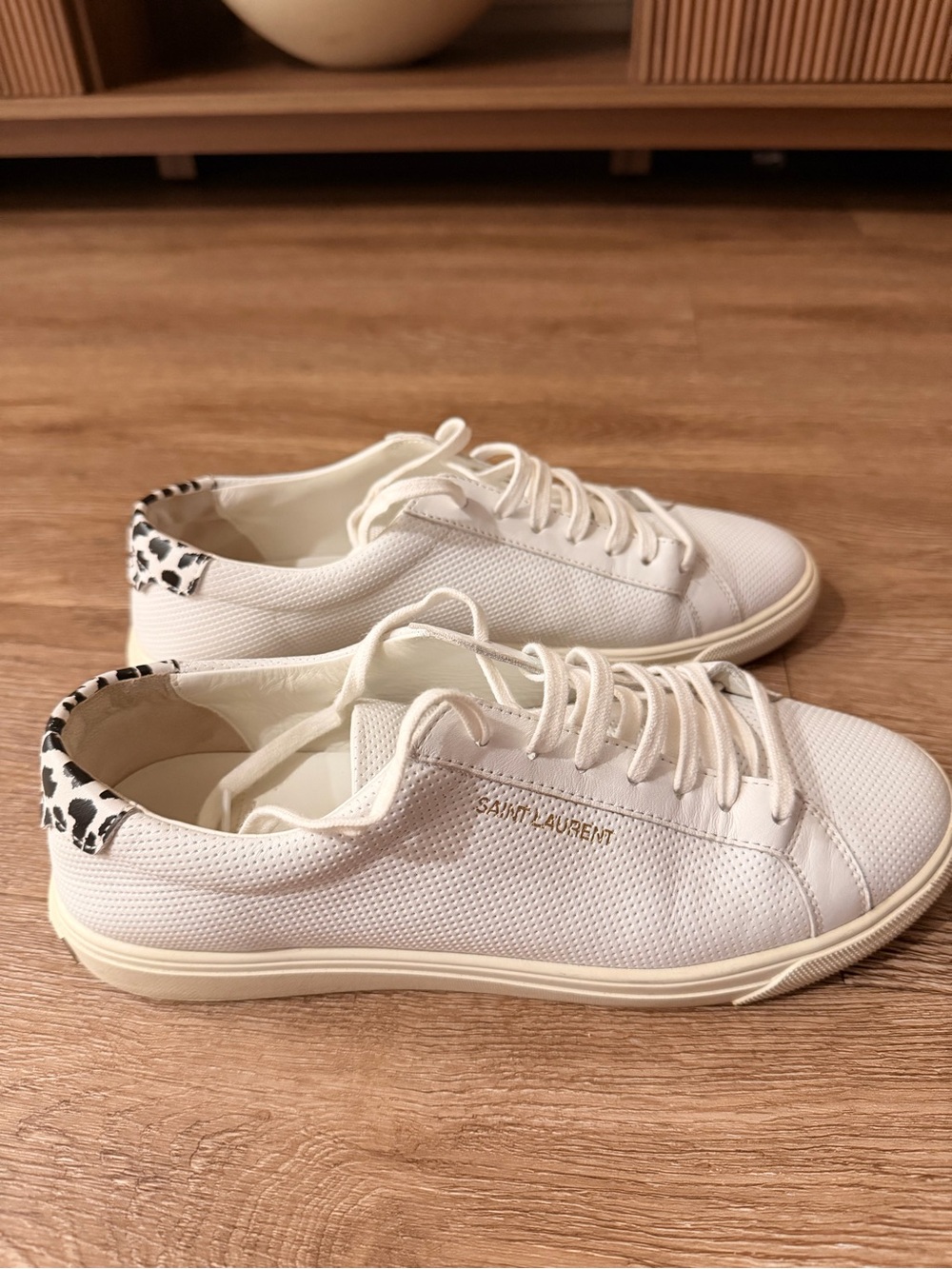 Saint Laurent White Leather Sneakers